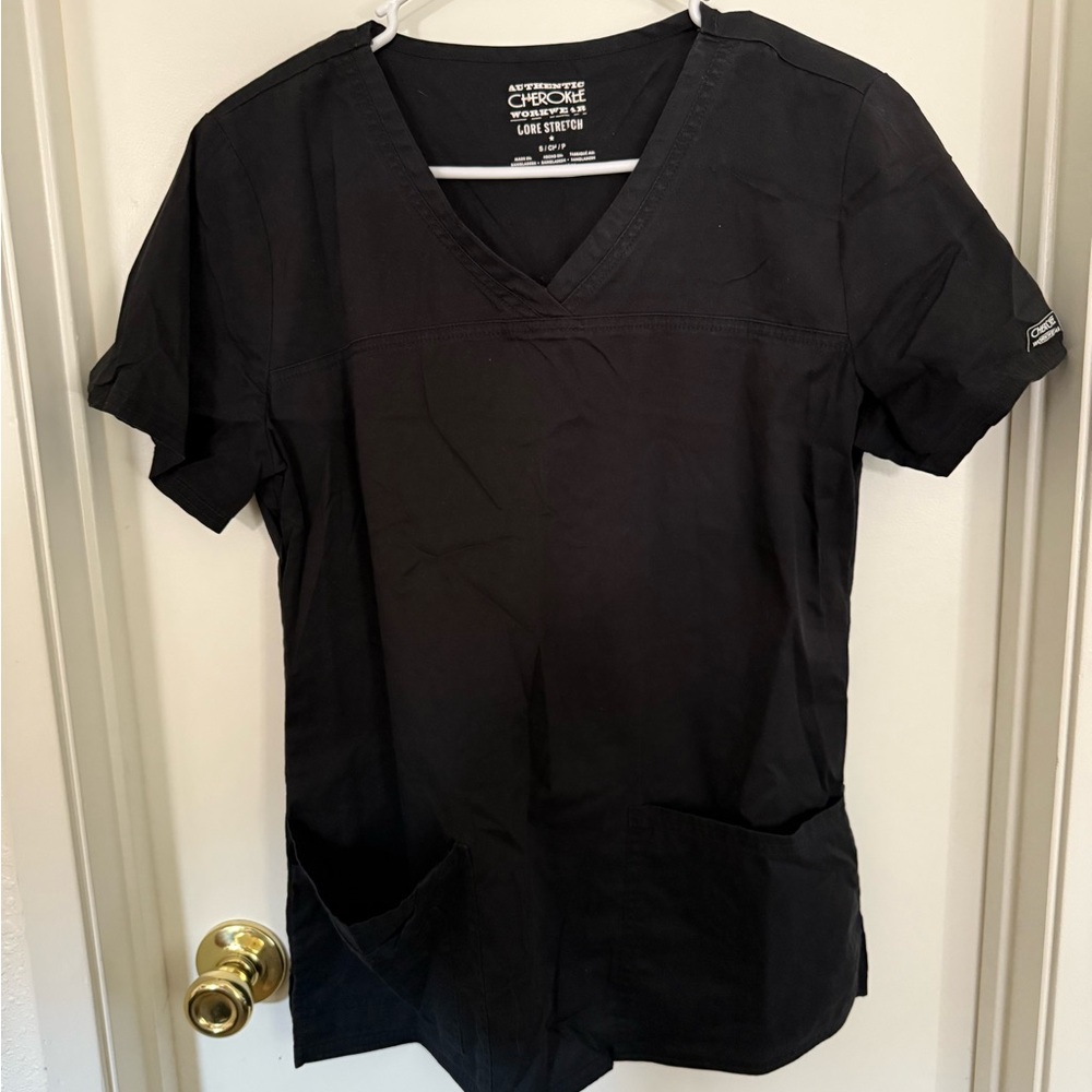 Cherokee Women's Classic Black V-Neck Tee